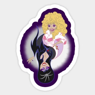 Yin Yang Dolly and Elvira Sticker